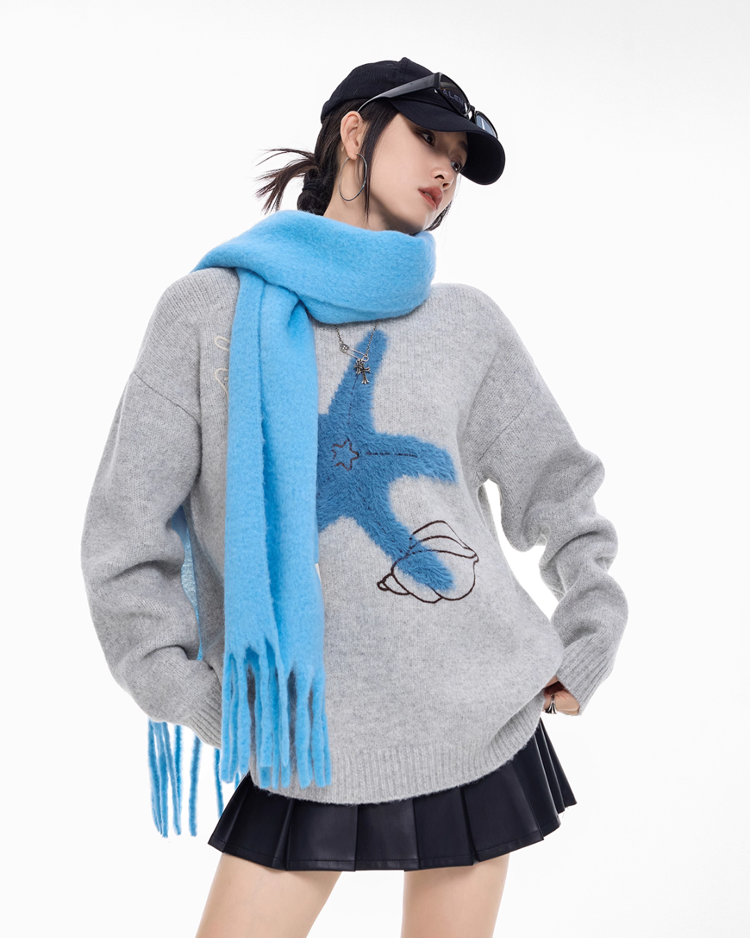 Starfish Round Neck Knit ICM0102