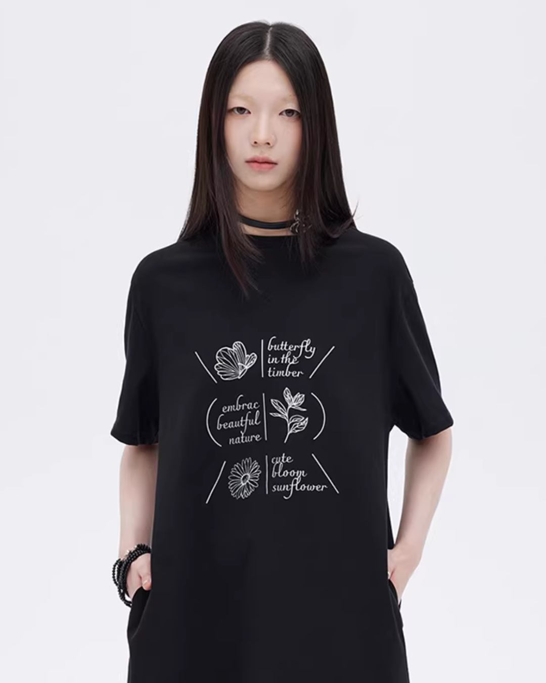 Ruffle Lace T-Shirt Dress SHN0026