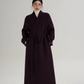 V-Neck Wool Long Coat SRS0387