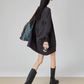 Black Rhinestone Sweatshirt Dress FER0068