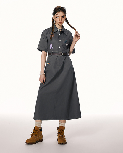 American Preppy Shirt Dress IMO0059