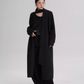 Tie Collar Long Coat SRS0384