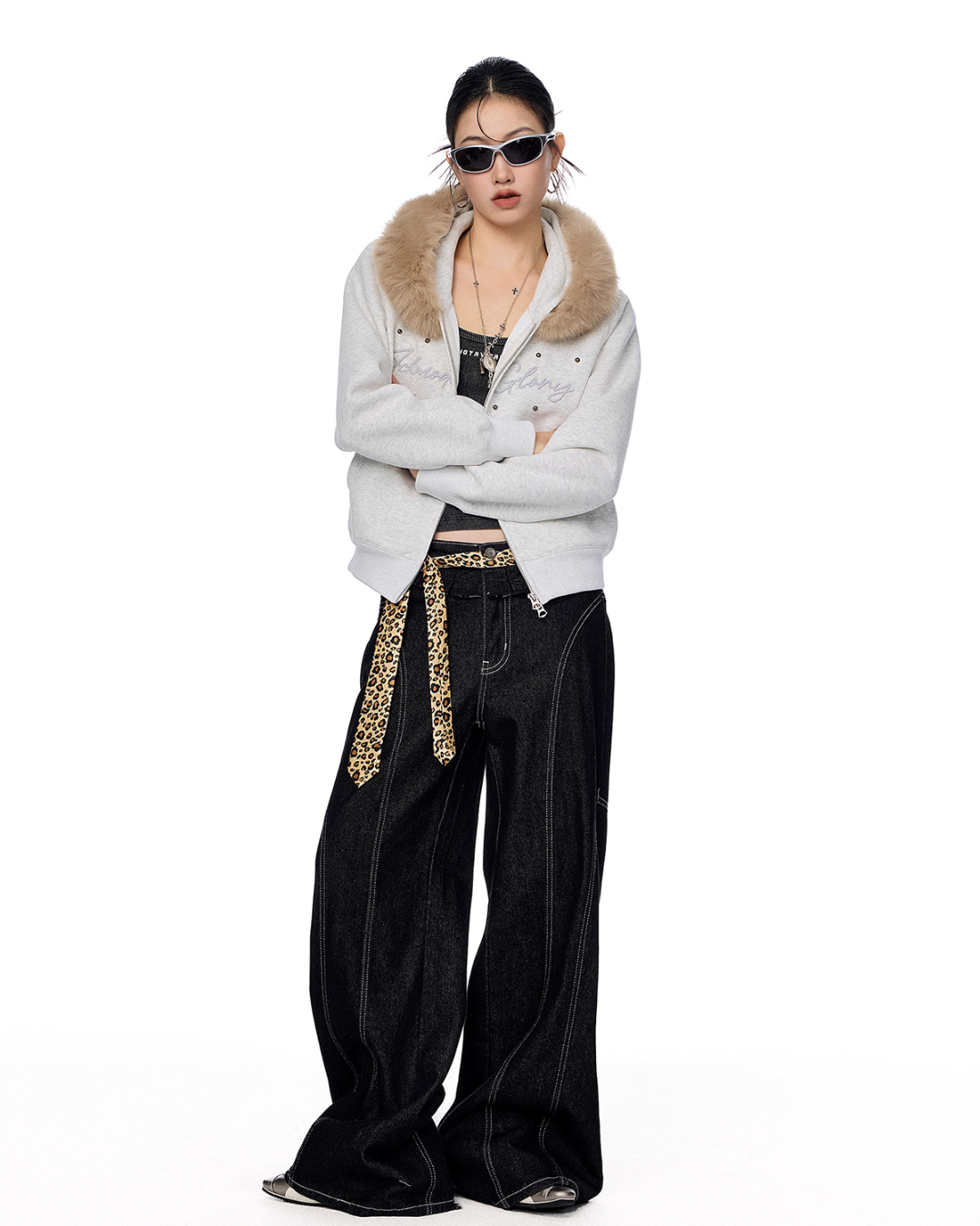 Fur Hood Zip Hoodie ICM0093