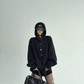 Oversized Hooded Knit Cardigan YLS1059