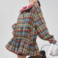 Retro Plaid Trench Coat FER0038