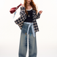 Plaid Hood Loose Shirt ASG0058