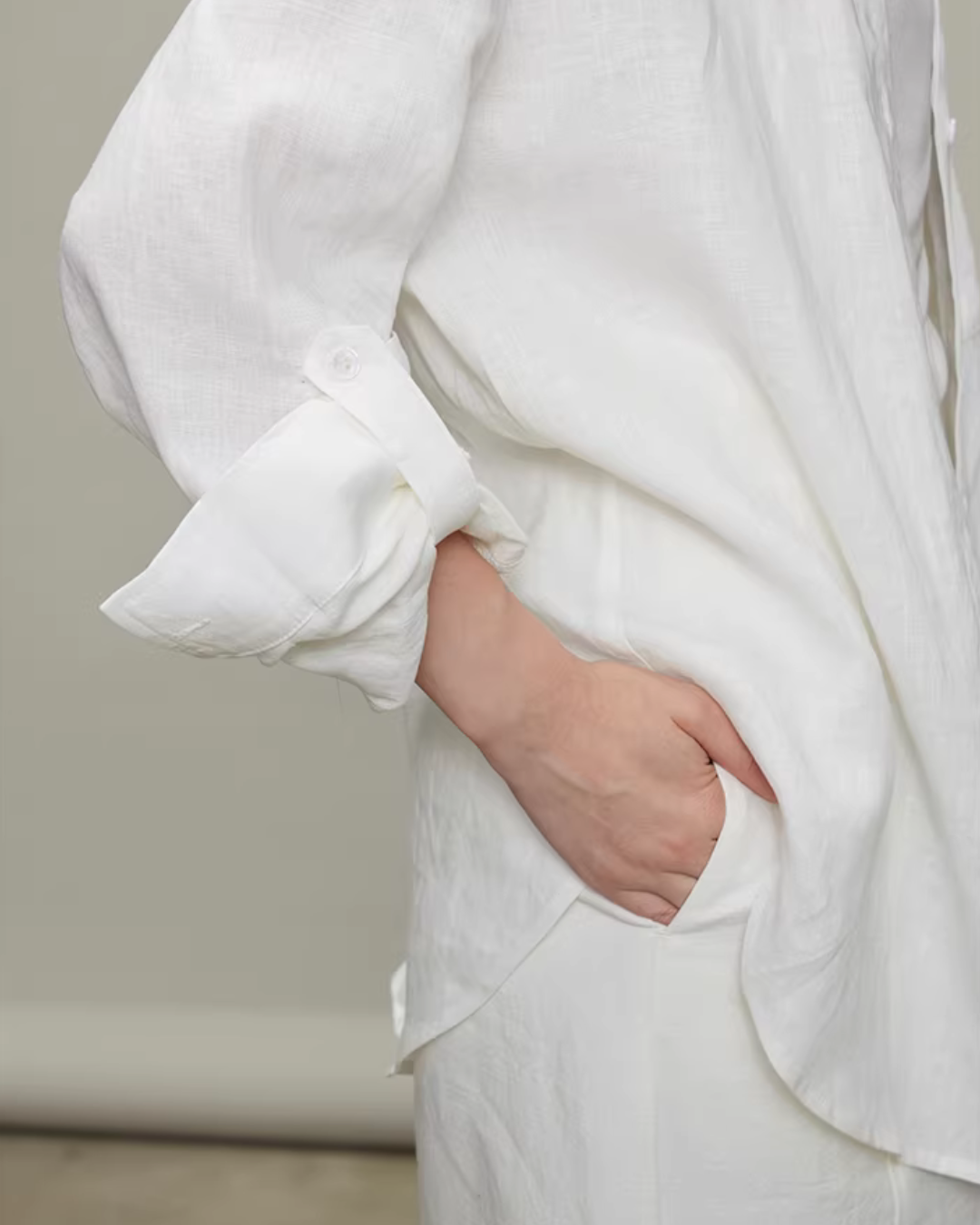 Linen Long-Sleeve Shirt / Casual Pants TEO0003