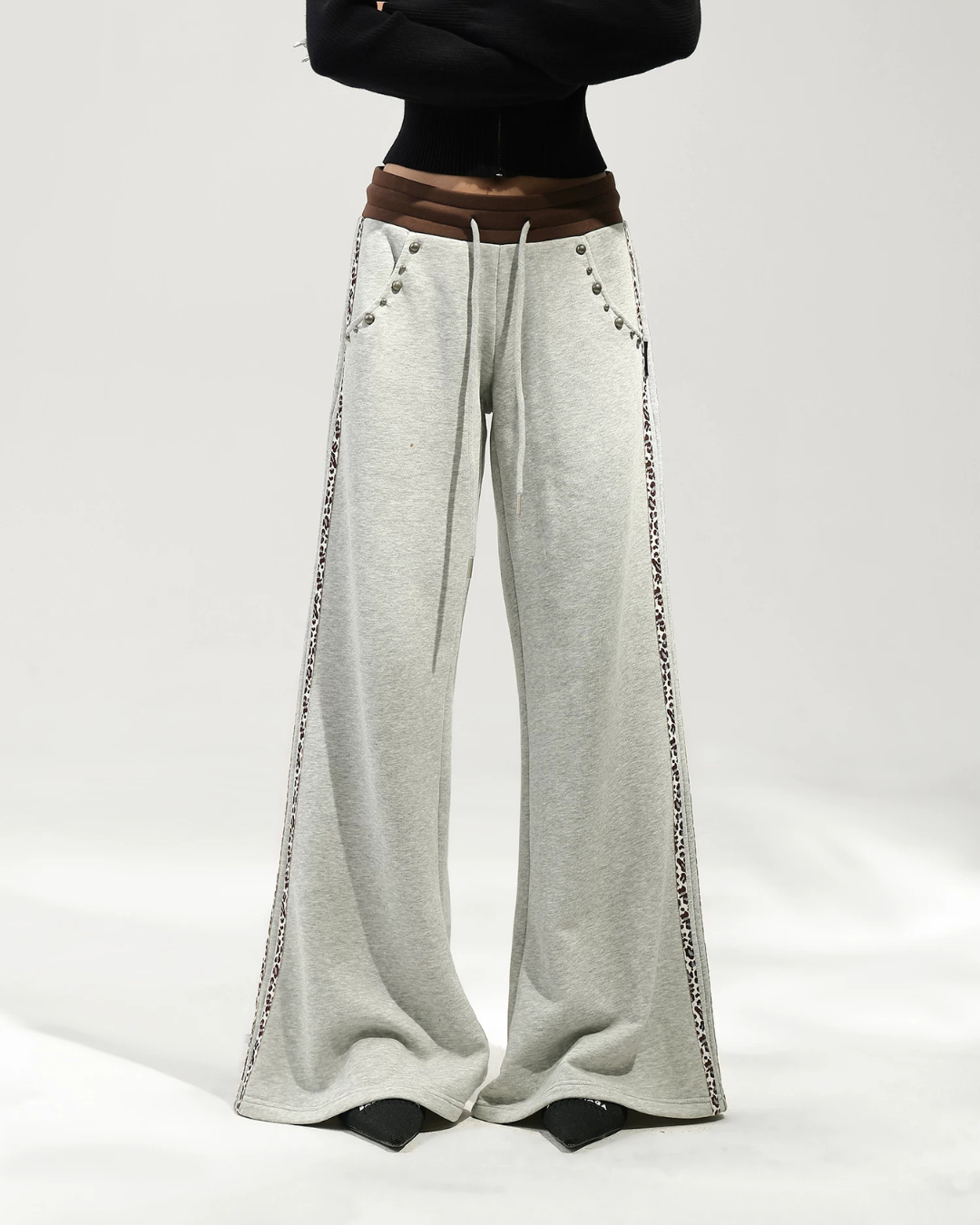 Stud Leopard Sweat Pants ACS0369