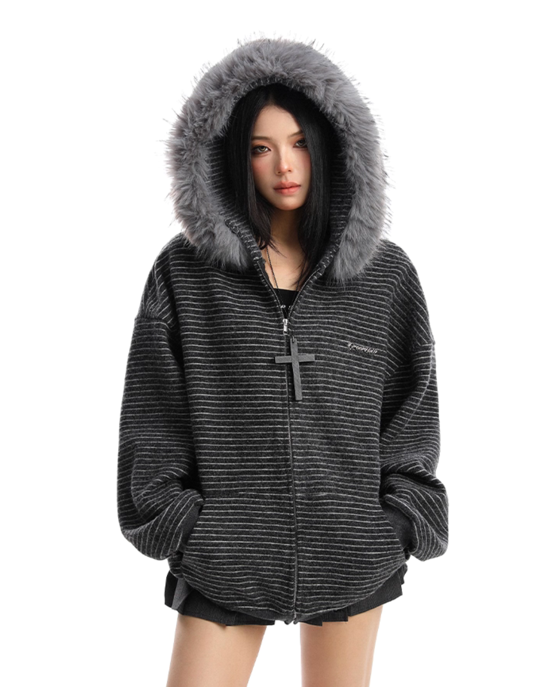 Fur Food Thin Striped Jacket BGS0019