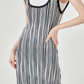 Striped Knitted Slip Dress LLA0105