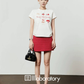 Graphic Short-Sleeve T-Shirt / Polka Dot Mini Skirt LLA0650