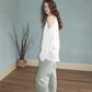 Off-Shoulder Floral Embroidered Top USY0001