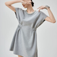 Waist Gather Sweatshirt Mini Dress FER0275