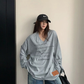V-Neck Print Long Sleeve T-Shirt  YLS1044
