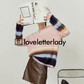 Pastel Striped Pullover Crewneck Knit LLA0391