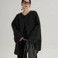 Hood Scarf Mid Length Wool Coat SRS0358