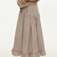 Retro Check Patchwork Jacket / A-Line Skirt MDB0011