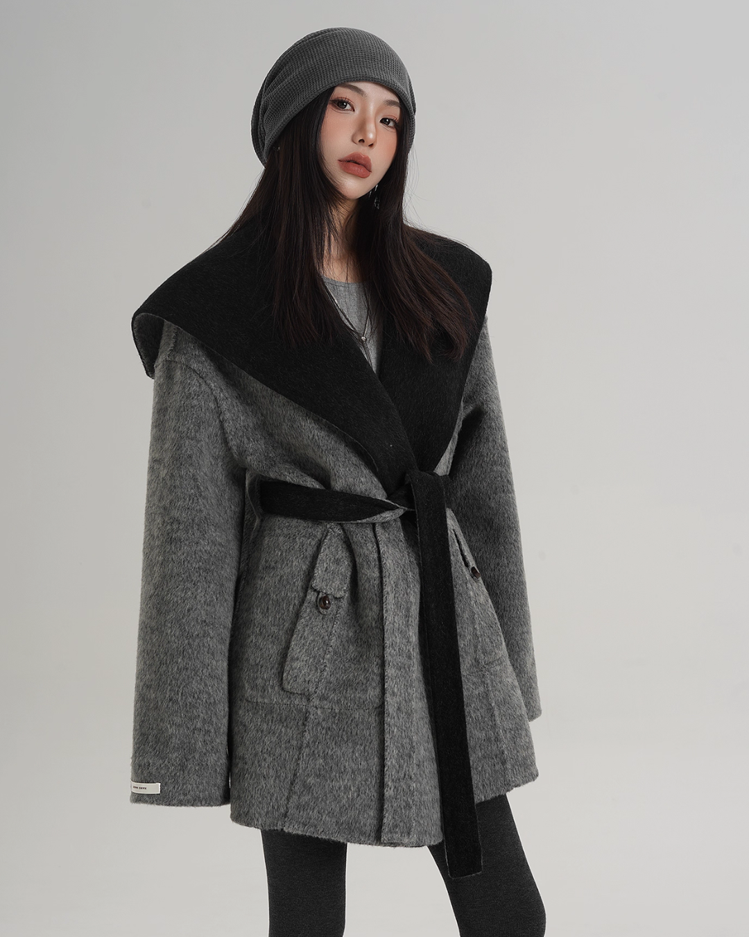 Drop Shoulder Mid Length Coat SRS0388