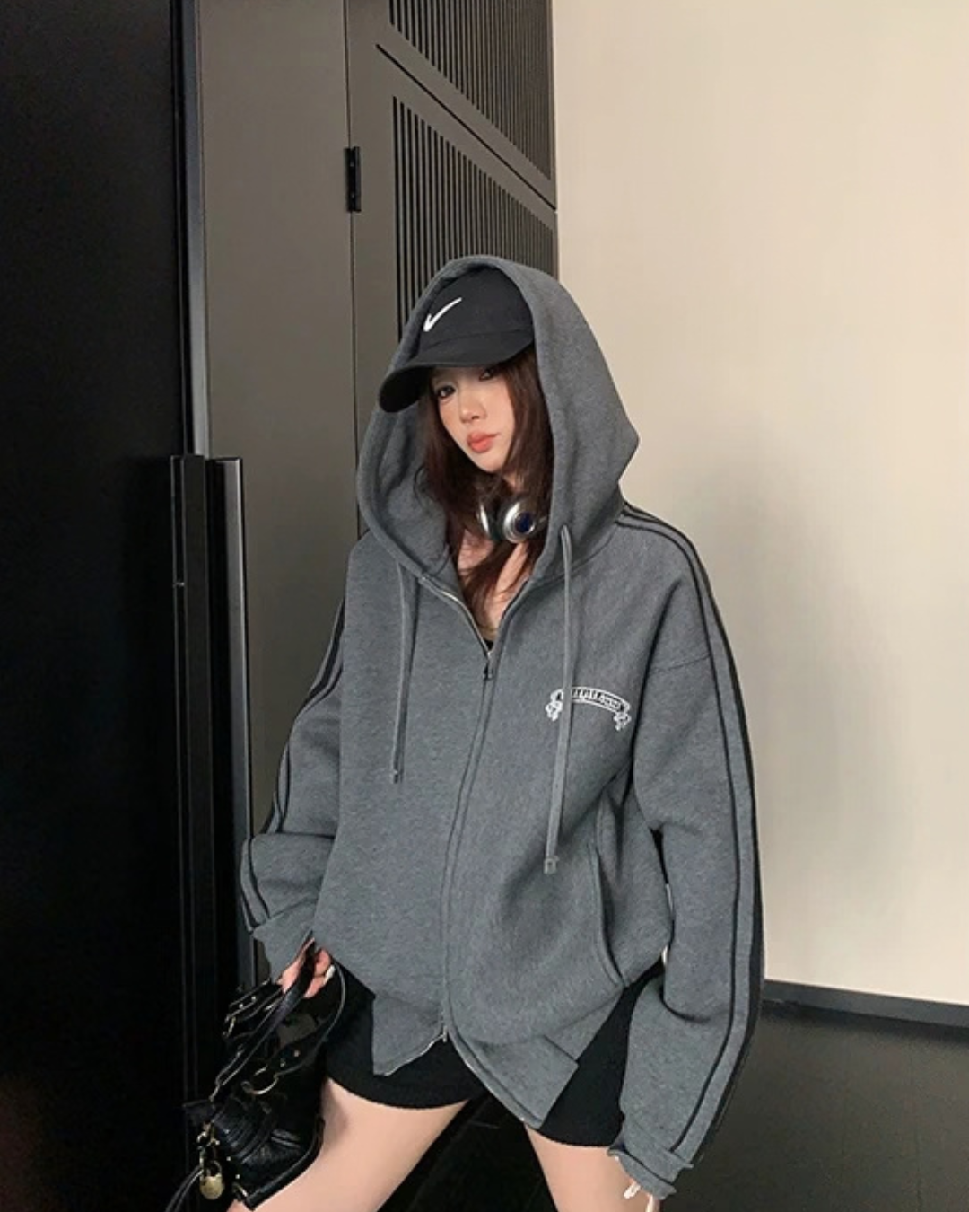 Side Line Double Zip Big Hoodie YLS1053