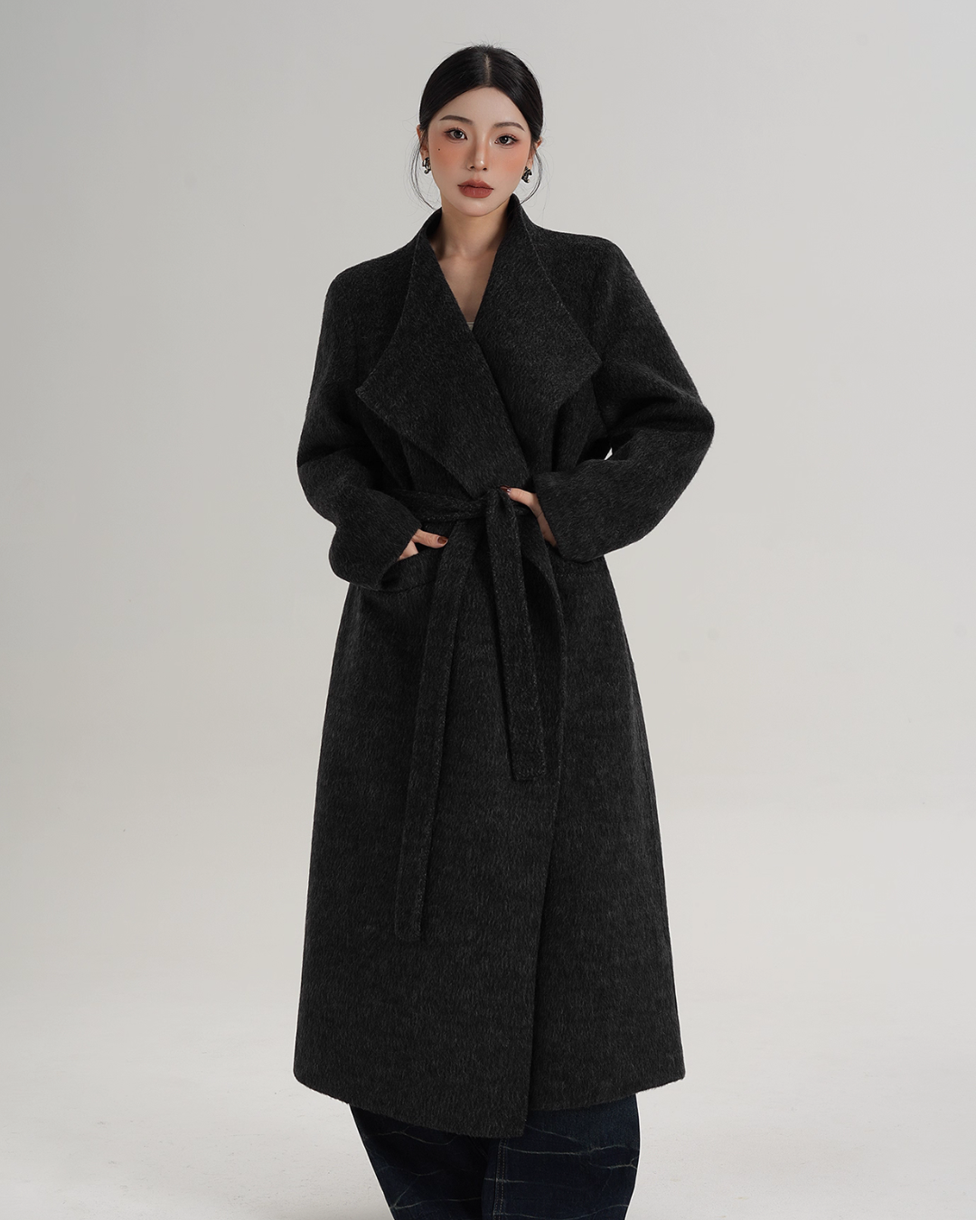 Waist Belt Wool Coat SRS0389