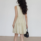 Key Neck Chiffon Sleeveless Dress VAS0118