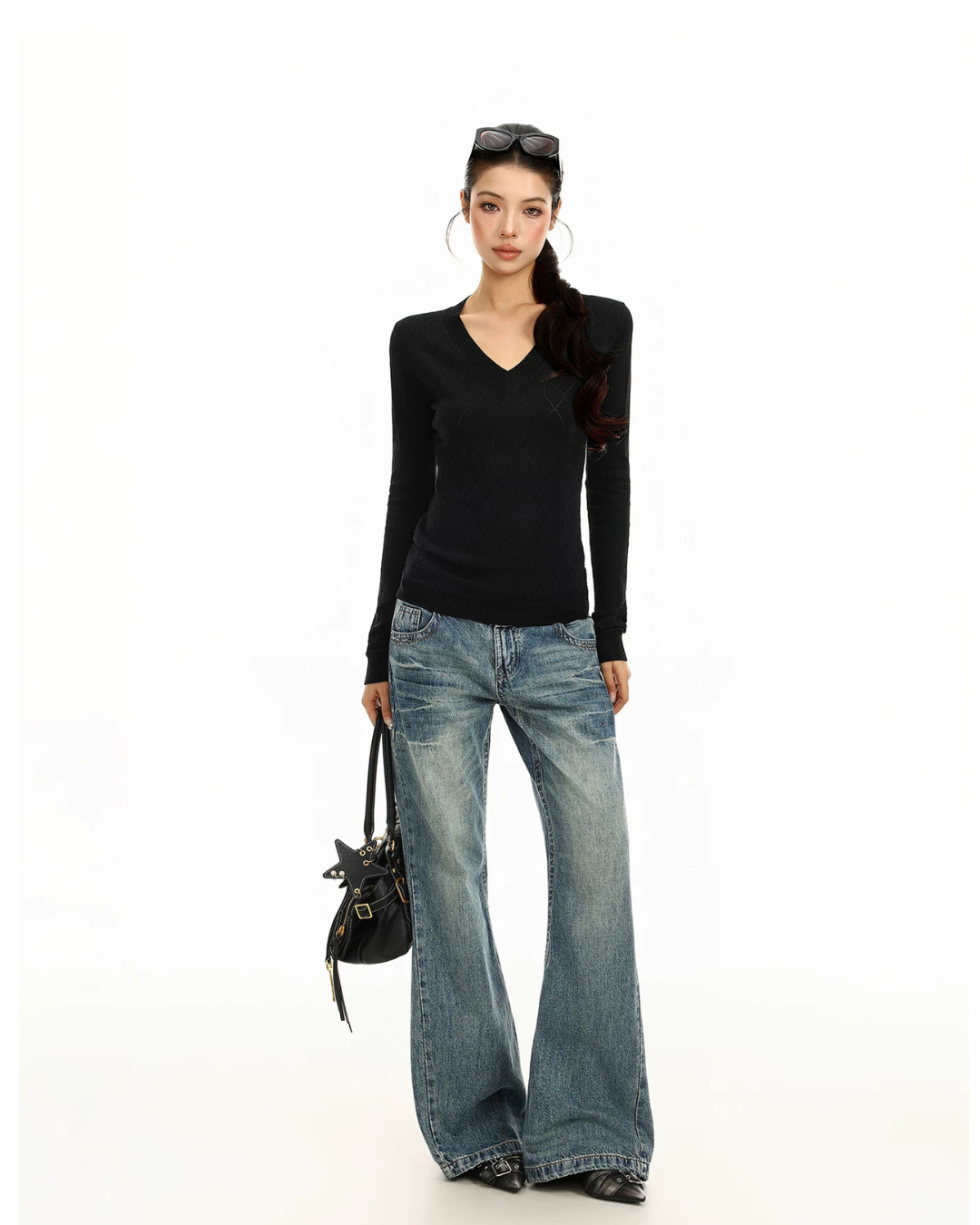 V-Neck Knit Top BGS0054
