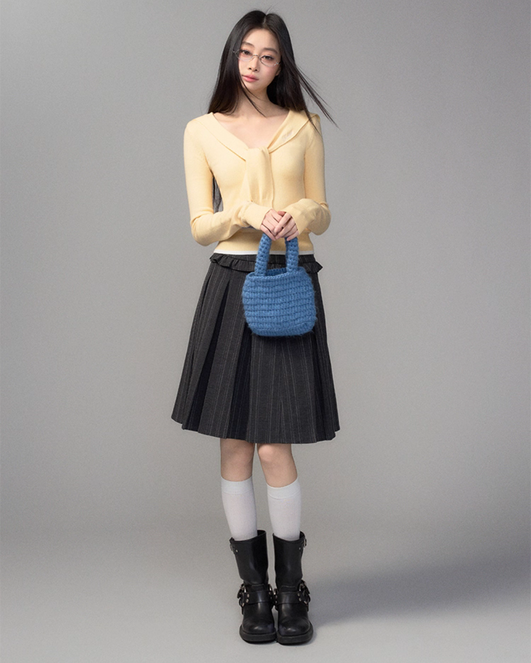 College Style Pleated Skirt TRK0003