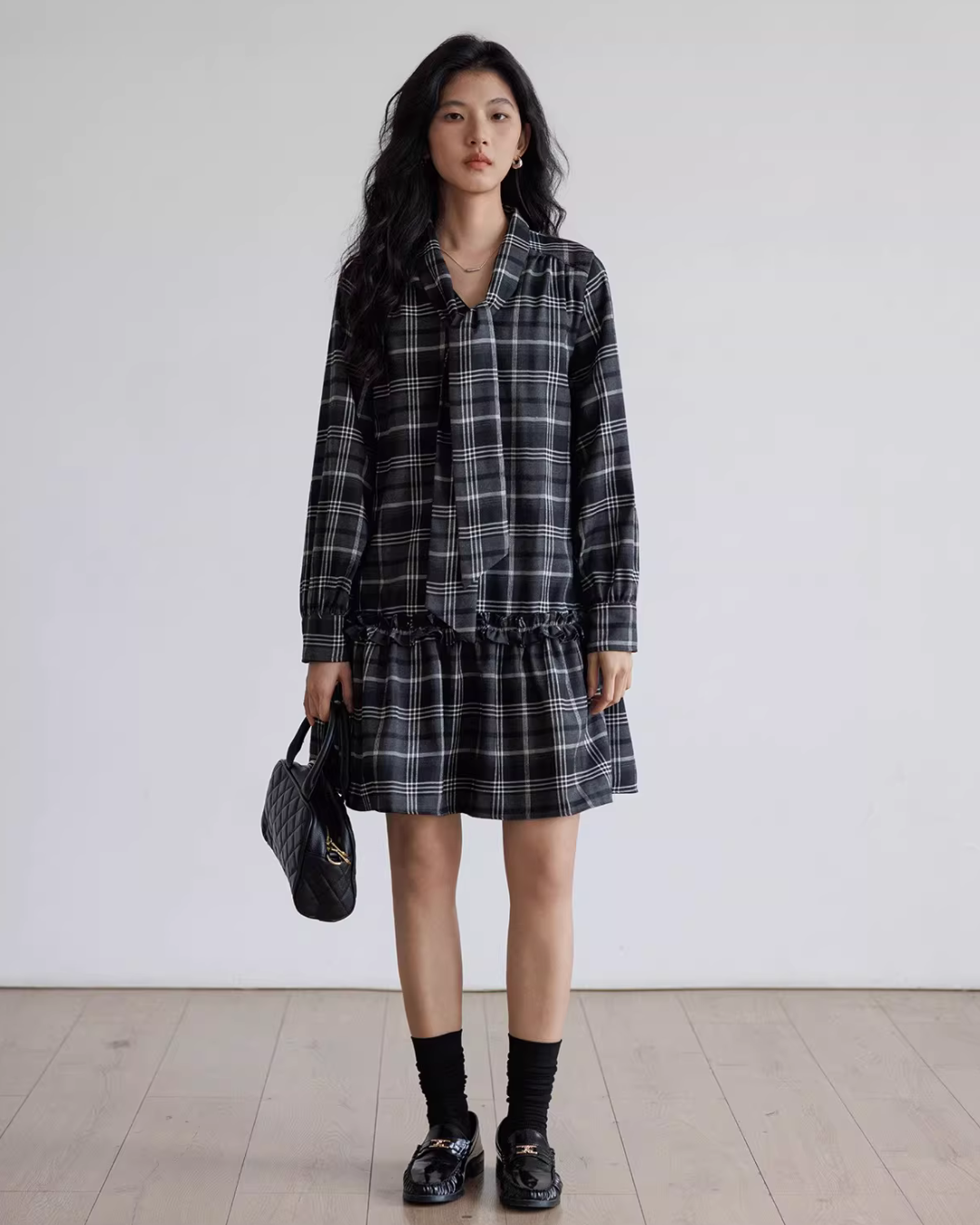 Vintage Plaid Dress VAS0186