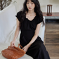 Puff Sleeve Long Dress SMS0023