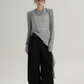 Asymmetry Crew Neck Tops SRS0331
