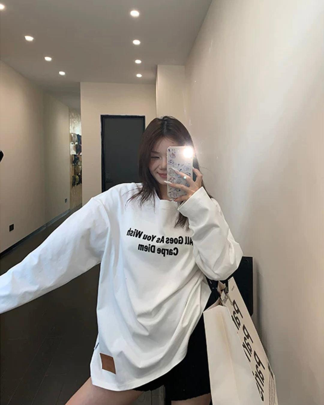 Logo Oversized Long-Sleeve T-Shirt YLS1061