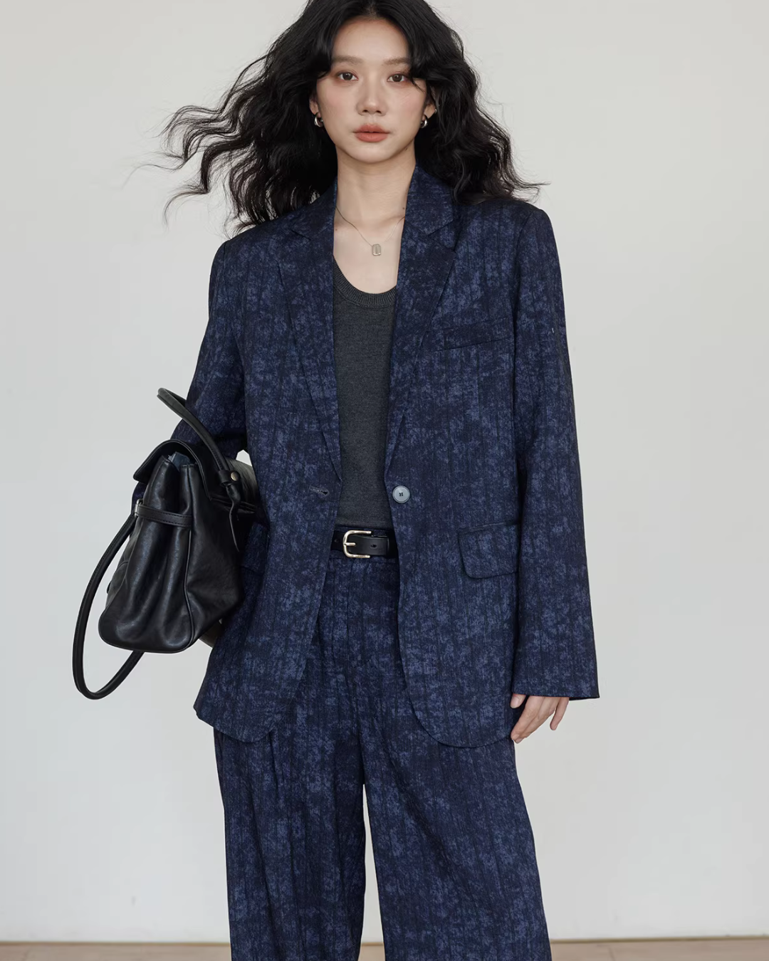 Linen Oversized Casual Jacket/Wide Pants VAS0181