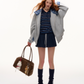 Plaid Patched Hood Jacket / Long Sleeve Top / Denim Pants ASG0048