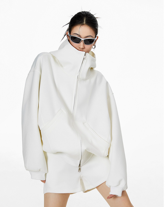 Stand Collar Zip Hoodie ICM0082