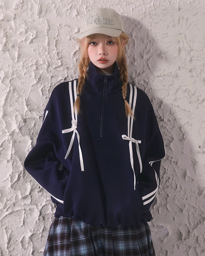 Ribbon Girly Track Jacket / Paid Skirt CYN0124