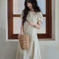 Cotton Apricot Long Dress SMS0026