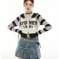 Color Stripe Double Zip Knit IMO0092