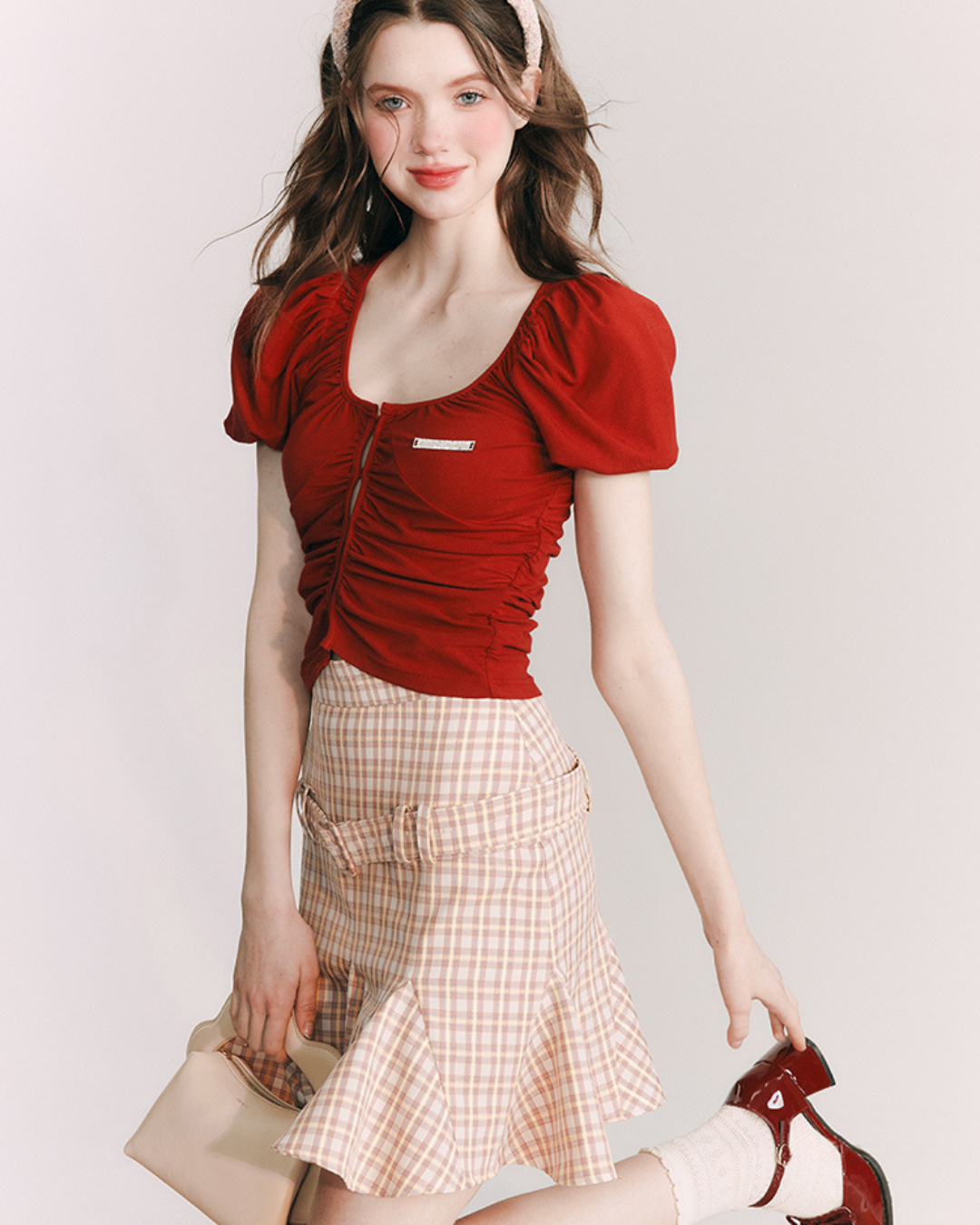 French Retro Short Sleeve Knit GOU0105