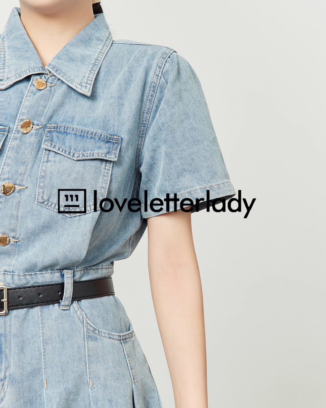 Denim Shirt Flare Dress LLA0508