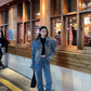 Wide Shoulder Vintage Denim Jacket CCS0030