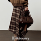 Long-Sleeve Top / Paid Long Skirt / Caramel Blouson  LLA0551