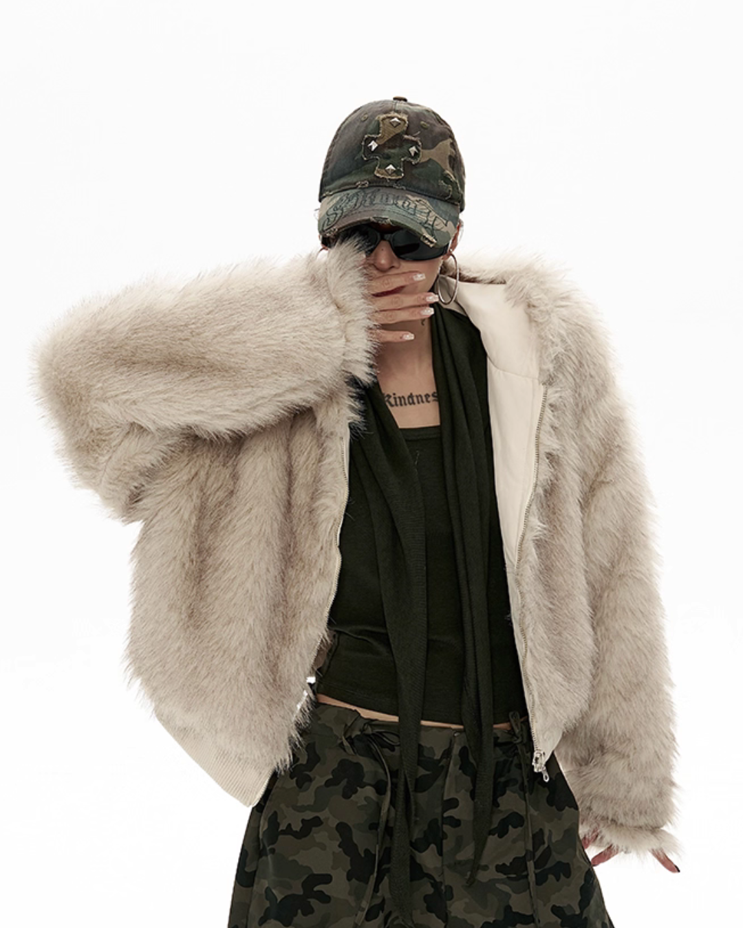 Big Hood Fur Coat ZRS0087