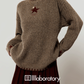 Star Logo Mock Neck Top/Pleated Skirt LLA0568