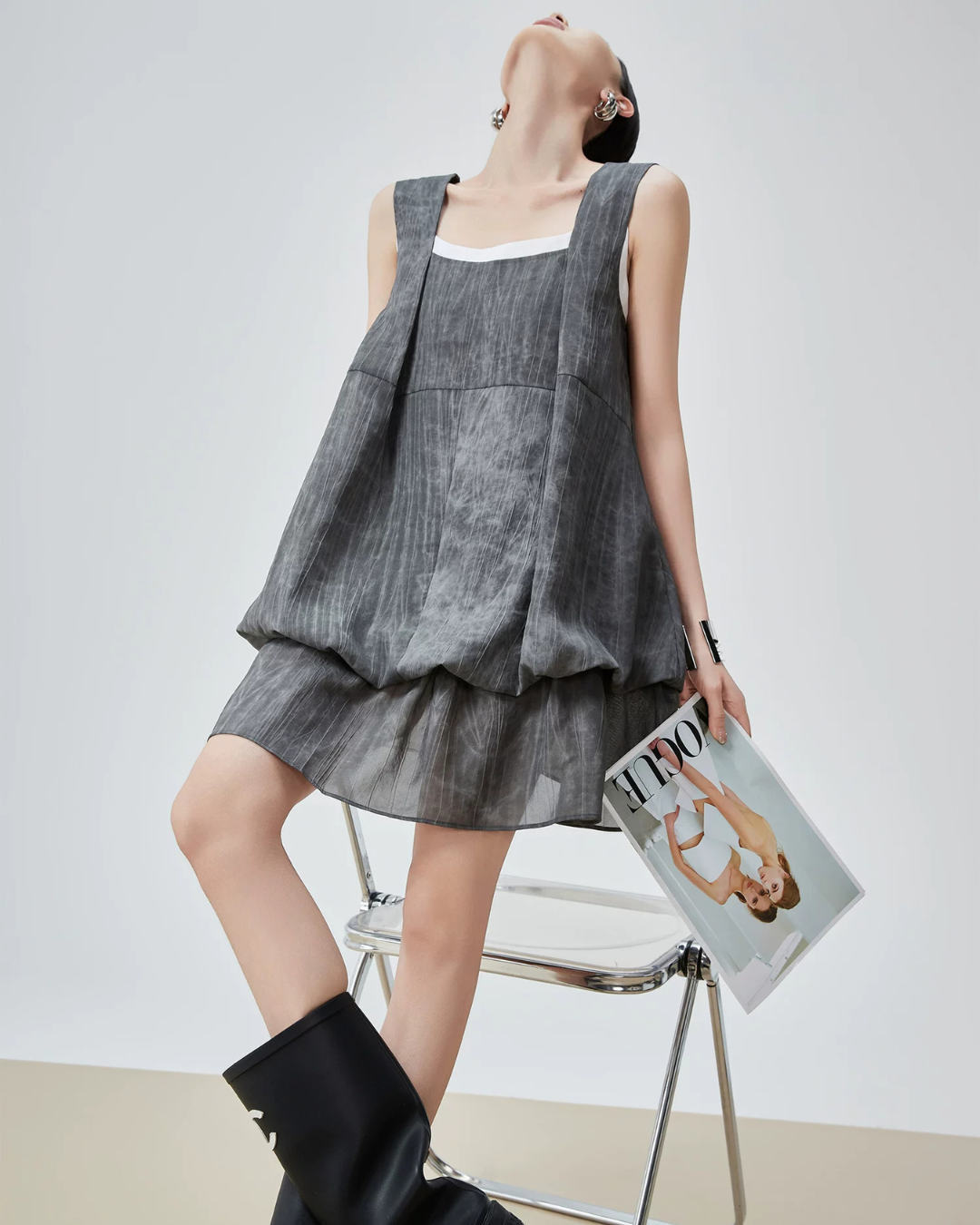 Square Balloon Mini Dress FER0252