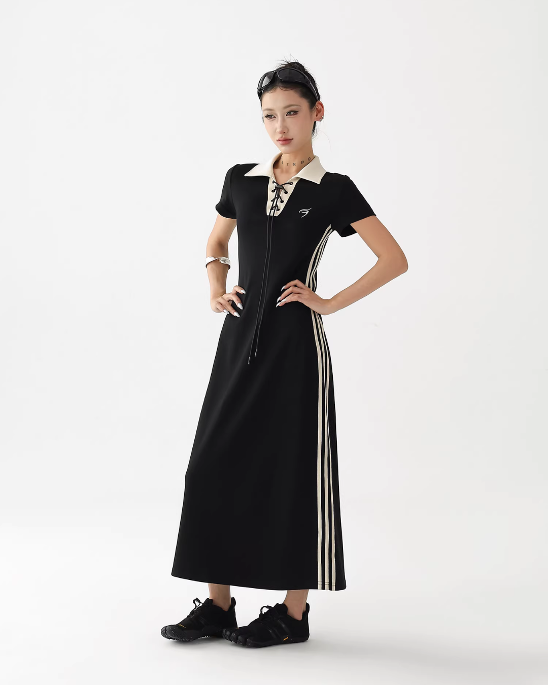 Lace-Up Side Line Dress ACS0365