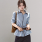 Blue Stripes Long-Sleeve Shirt WDB0015