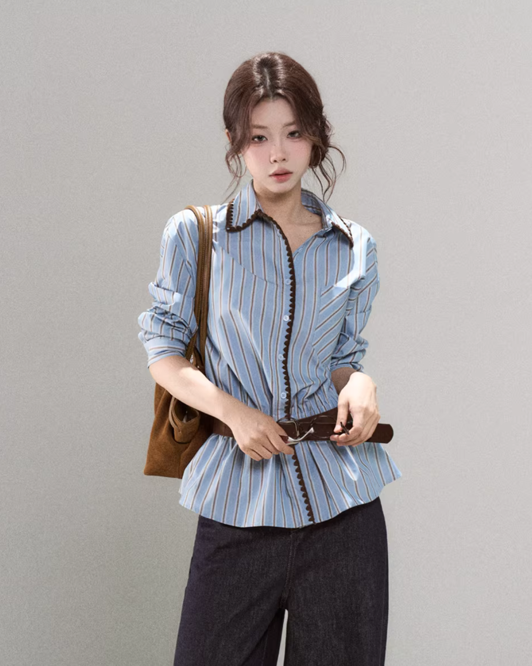 Blue Stripes Long-Sleeve Shirt WDB0015