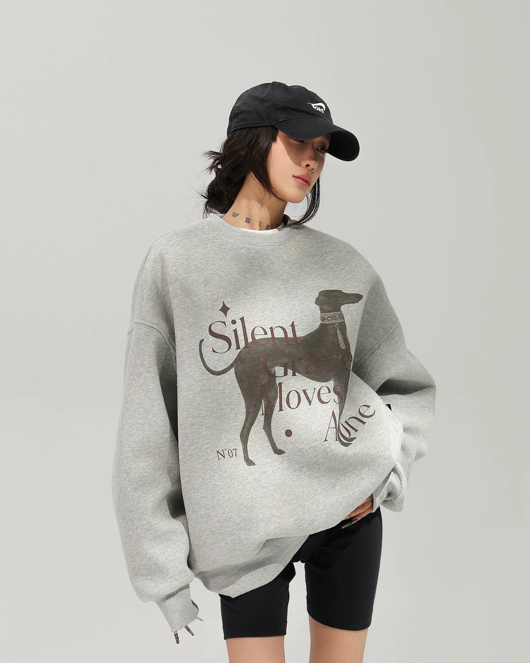 Oversized Lettering Sweatshirt ACS0383
