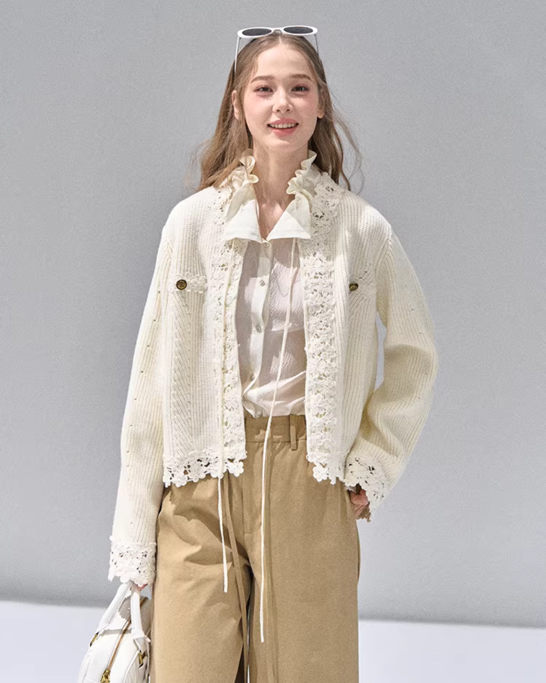 Flower Lace Knit Cardigan RCR0009