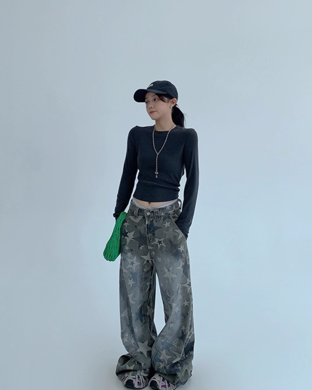 Star Vintage Wide Denim Pants YLS0925